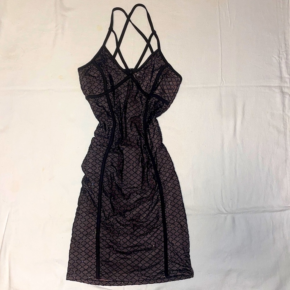 Black Lace Mini Dress S